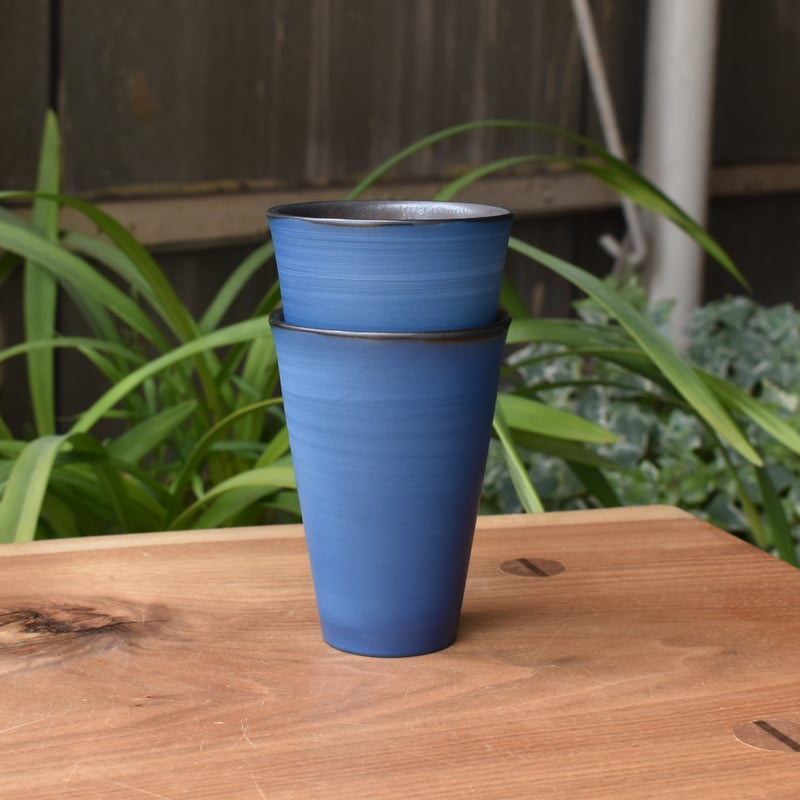 本田星陶所】ブルーシルエット グラス | かさねあわせ