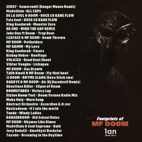Footprints of MF DOOM / 1an (MIX CD)