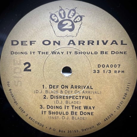 Def On Arrival - Doing It The Way It Should Be Done(12")