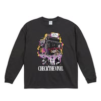 CHECK THE VINYL ビッグシルエット ロングスリーブT(GRY)
