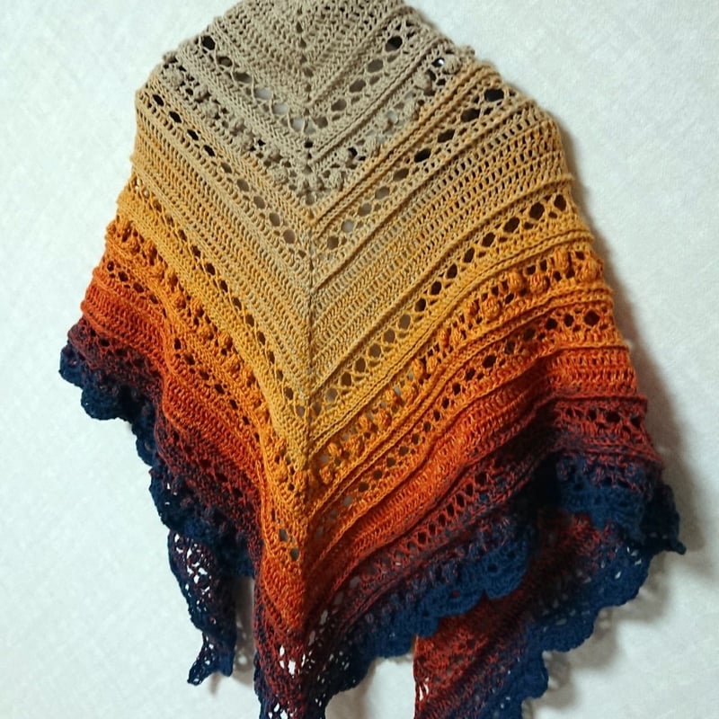 あみんぐショール簡易編み図 | みぃママあみんぐzakka