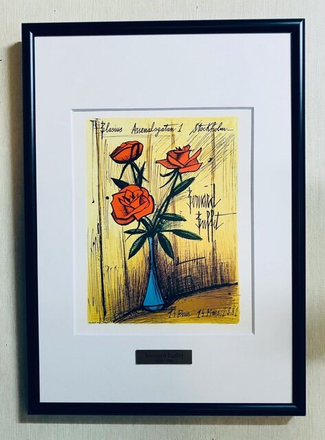 ベルナール・ビュッフェ「Les trois crabes」希少画集の額装画 Bernard Buffet / ベルナール・ビュッフェ版画額「港」 | Natsume Books