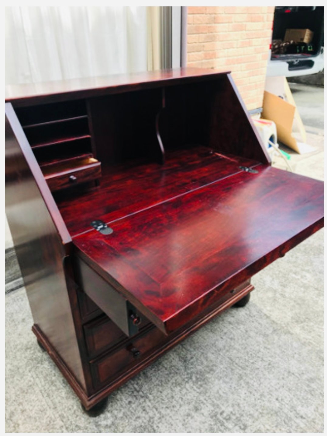 ◯ 九州民芸家具 つくしギャラリー 文机 桜ムク材 民芸家具つくしギャラリー | A.Gallery