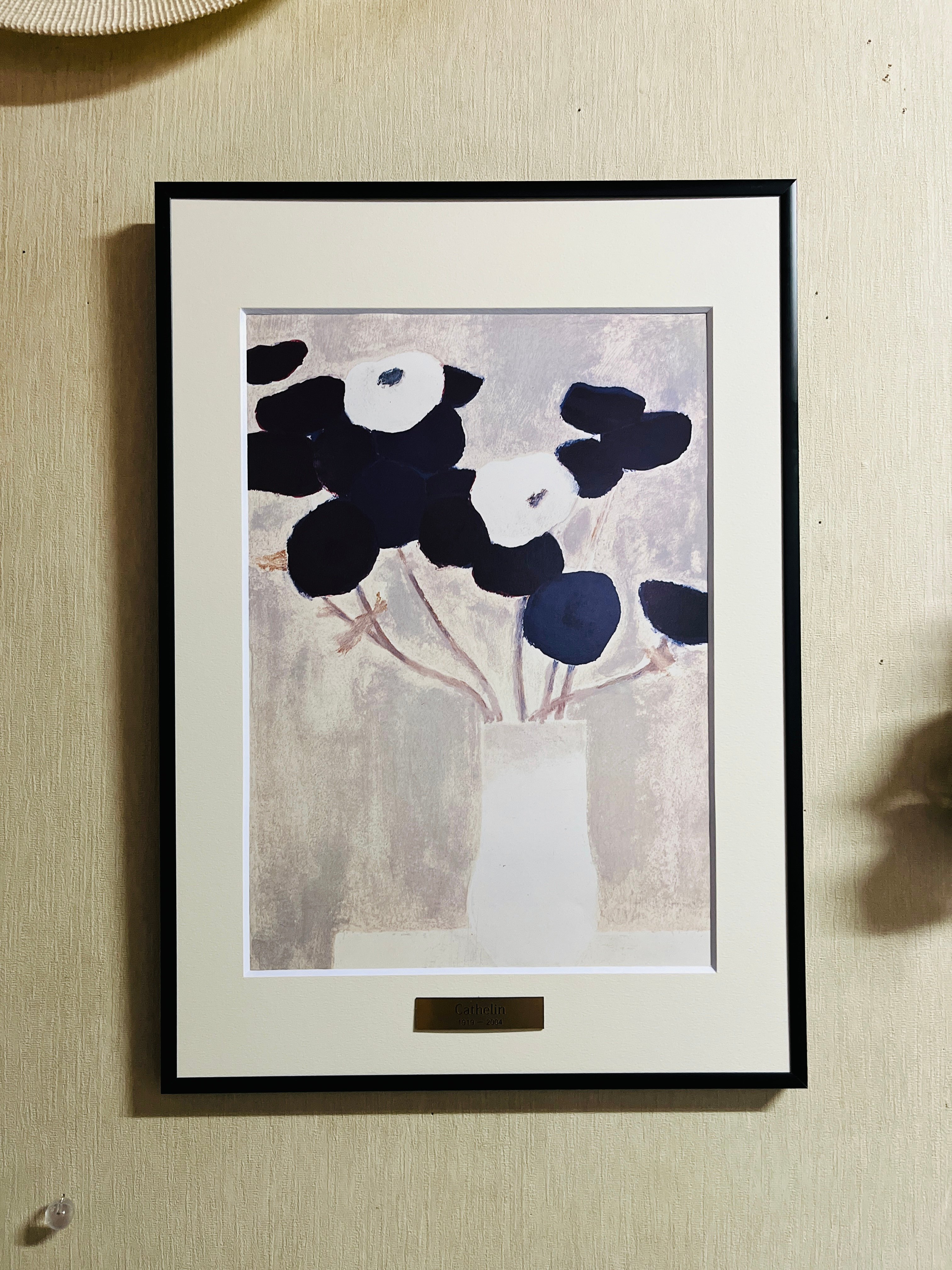 ベルナール・カトラン「アレッツォ近郊」版画 額装 現代風景 #507-1 ベルナール・カトラン<青と白のアネモネ> 1984 | A.Gallery