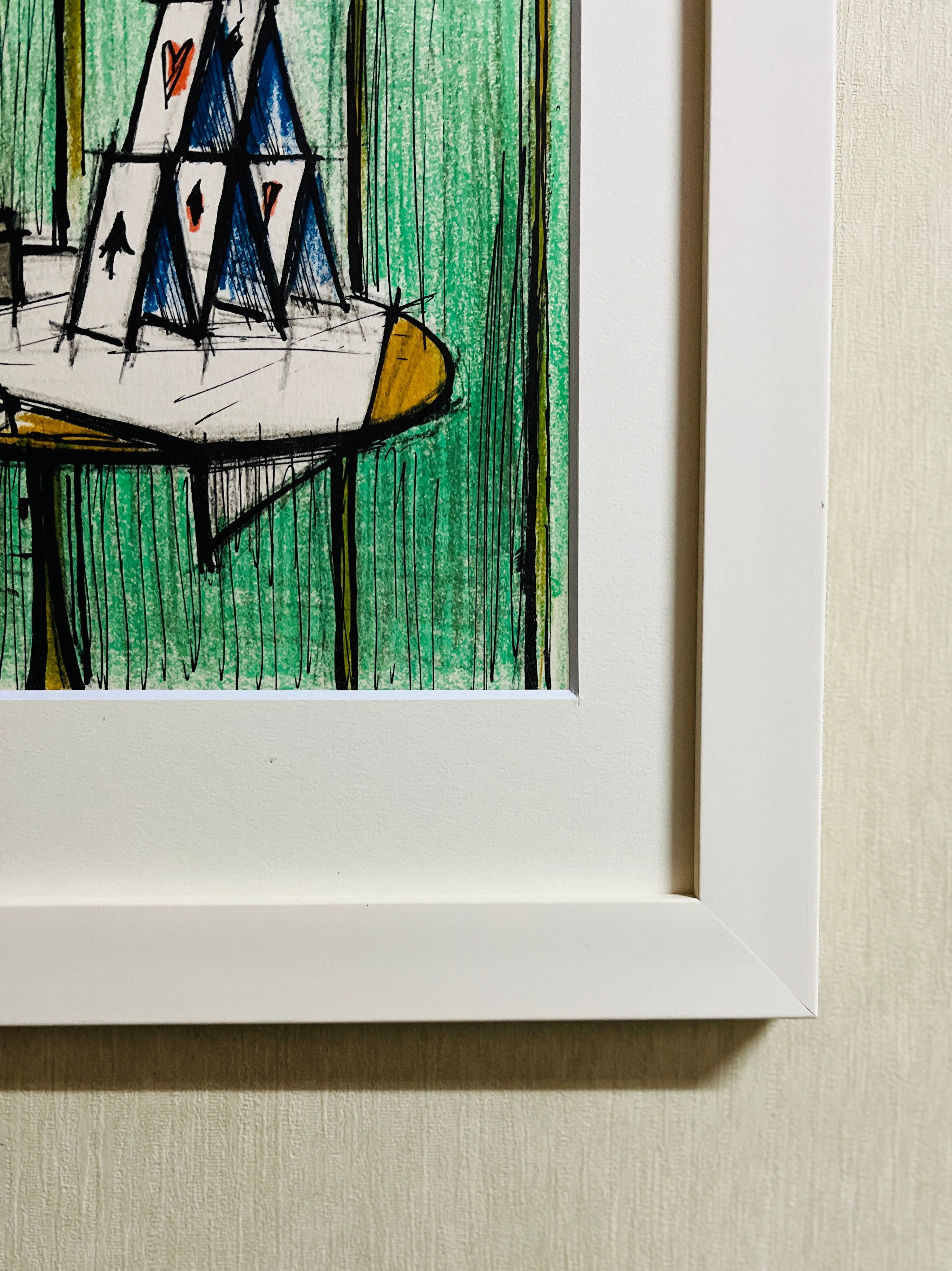 ベルナール　ビュッフェ　絵画　トランプの城　43/150 直筆サイン入り ベルナール ビュッフェ 絵画 トランプの城 43/150 直筆サイン入り