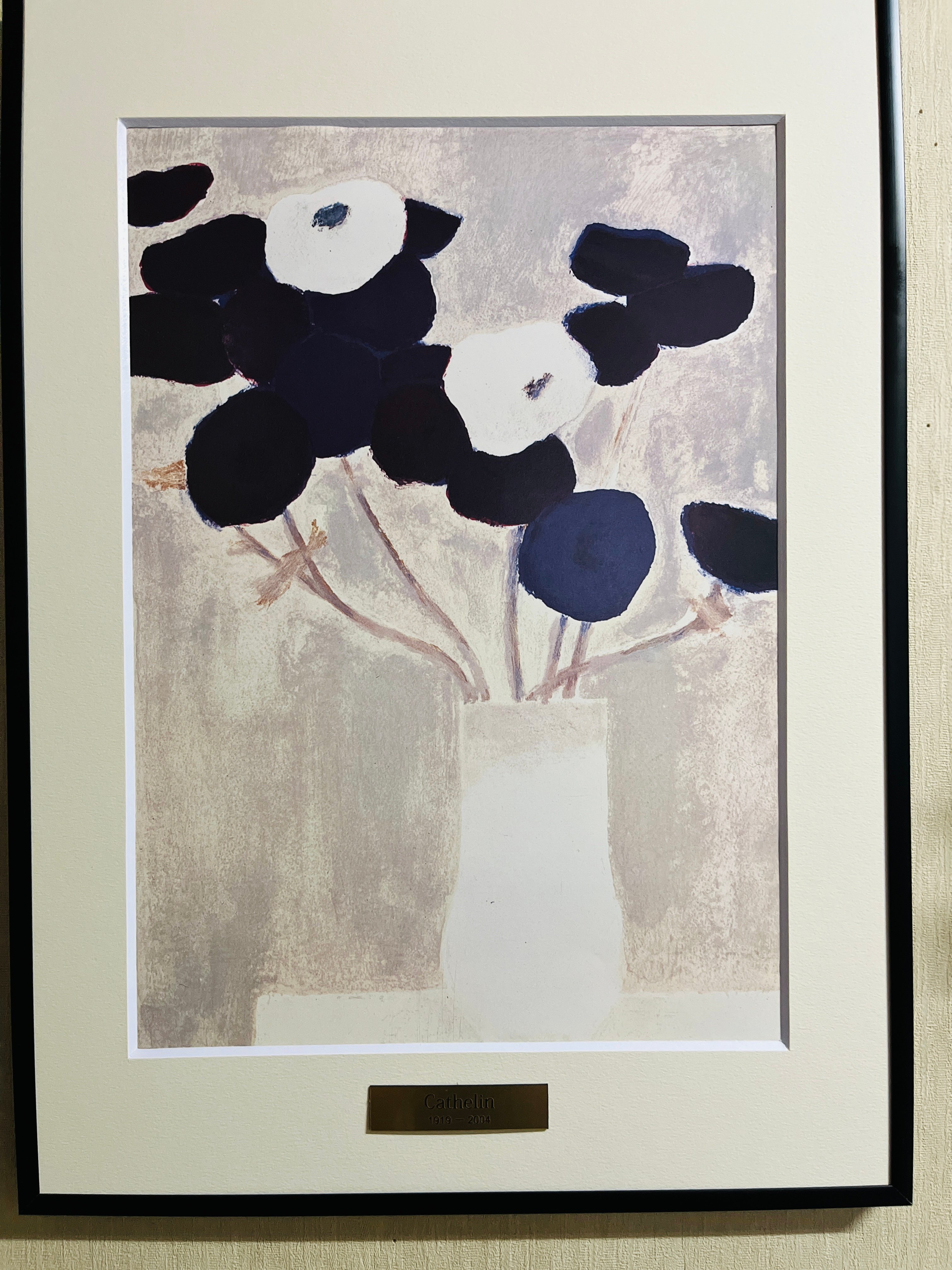 ベルナール・カトラン 「アネモネの花」 約20号 大作 花 絵画 静物画 アネモネ インテリア リトグラフ 版画 ベルナール
