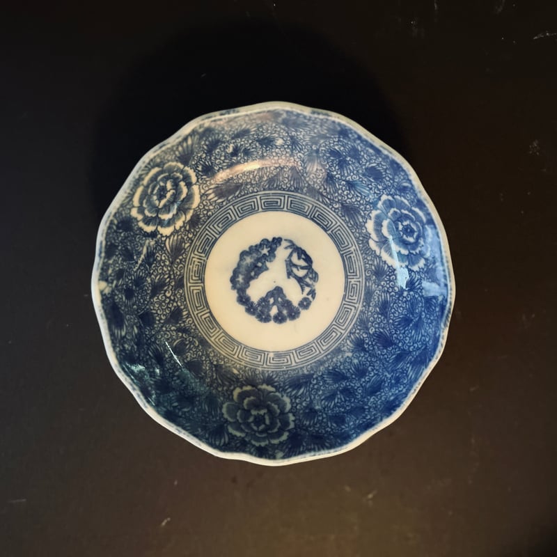 牡丹唐草図なます皿 印判 中皿 明治後期〜大正 | A.Gallery
