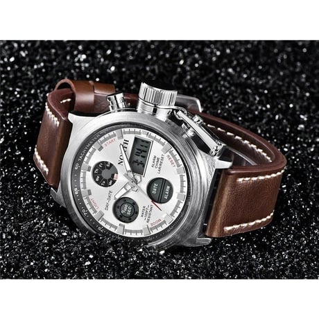 メンズ 腕時計 男性用 腕 時計 男性 カジュアル クォーツ 腕時計 レザー 軍 防水 時計 スポーツ時計