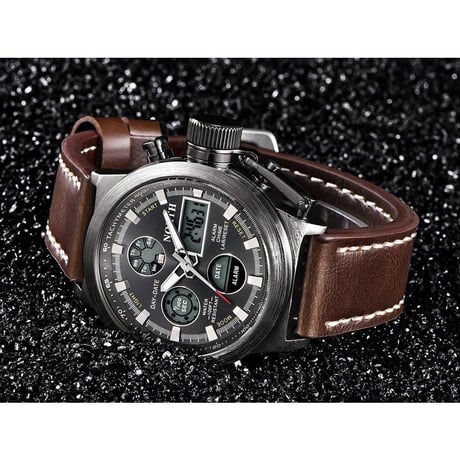 メンズ 腕時計 男性用 腕 時計 男性 カジュアル クォーツ 腕時計 レザー 軍 防水 時計 スポーツ時計