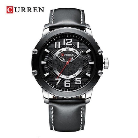 CURREN メンズ 腕時計 ブランド 防水 スポーツ 腕時計 クォーツ 軍事 ファッション 革 時計 男性 ギフト