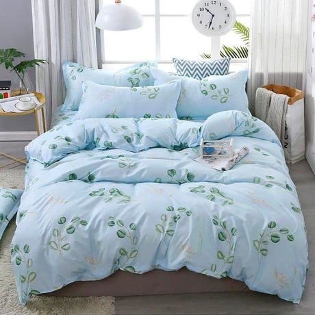 NEW 2019 For 1.8m width bed(4pcs)  幾何学 模様 布団カバー フラット  ベッド  シート  枕 カバー  寝具セット  肌に優しい 部屋 装飾
