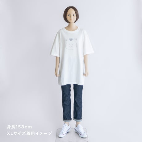 猫村さんのTシャツ・三輪車（ホワイト）