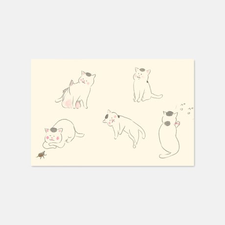 猫村さんのポストカードセット　ナチュラル