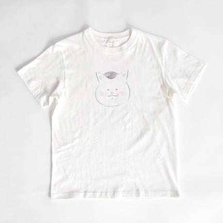 猫村さんのTシャツ・顔（ホワイト）