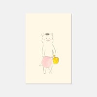 猫村さんのポストカードセット　ナチュラル