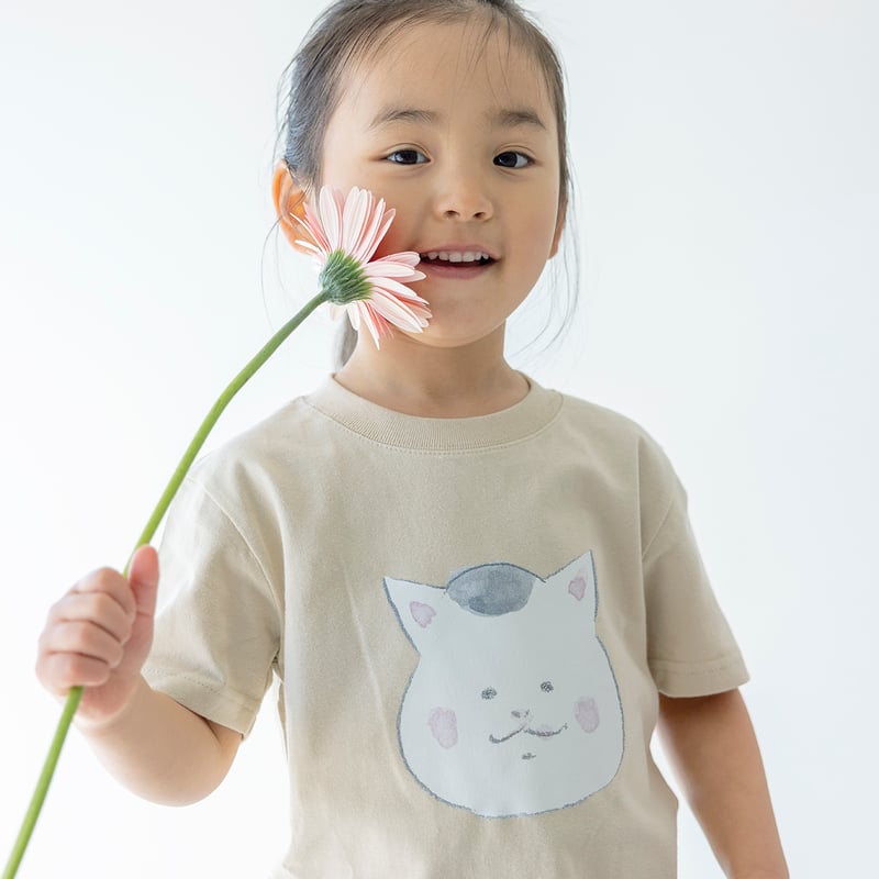 猫村さんのこどもTシャツ・顔・ホワイト | 猫村商店