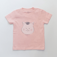 猫村さんのこどもTシャツ・顔・ピンク
