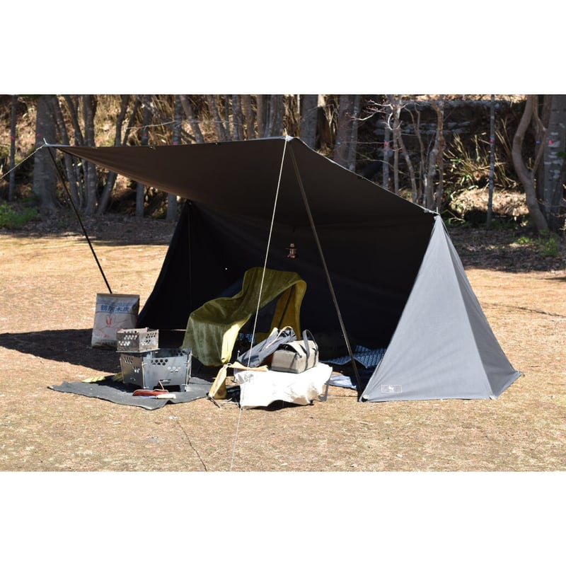 GRIPSWANYテント&タープ(オリーブ色)+ポール(合計4本付き)3点セット