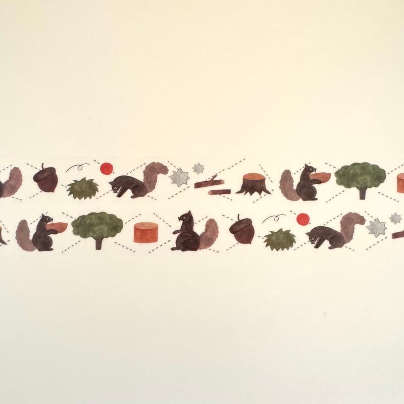 マスキングテープ＜くるみピューン＞ | ネクタイウェブショップ