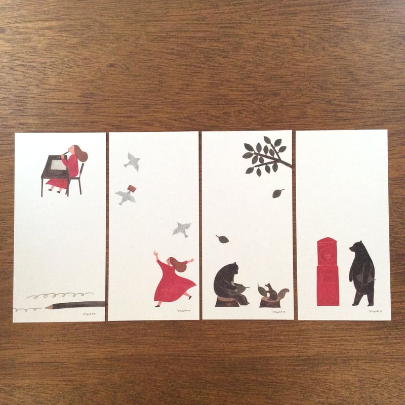 【バラ売り可】 ネクタイ さん 美濃和紙 一筆箋　2冊 バラ売り可】 ネクタイ さん 美濃和紙 一筆箋 2冊