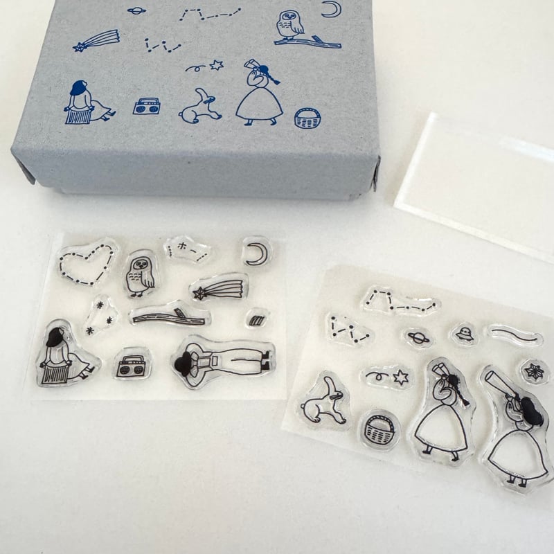 もふこ様 確認用 水縞 自在ハンコボックス 図案セット＜星を探して＞ | ネクタイウェブ