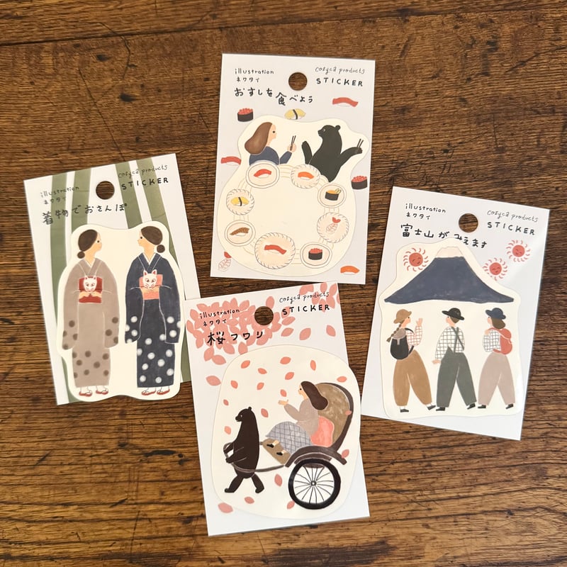 cozyca products ステッカー ＜桜フワリ＞ | ネクタイウェブショップ