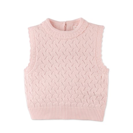 50%OFF Gingersnaps GIRLS DAHLIA VEST WITH SCALLOP DETAILS(4Y)