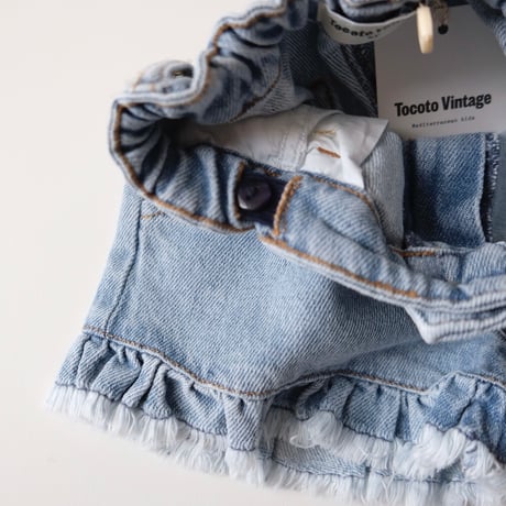 Tocoto Vintage GIRL'S BLUE DENIM SHORTS BLUE