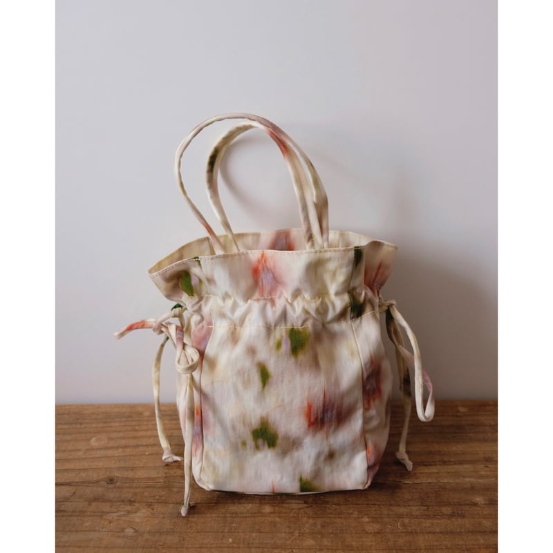 ラスト1点 BAGGU Nylon Drawstring Bag Abstract Flora