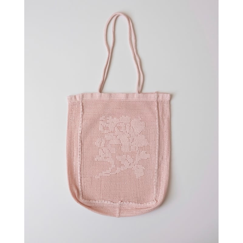 nananita クロシェトート　薄ピンク Nananita ROSE CROCHET BAG - PETAL | UNO babewear