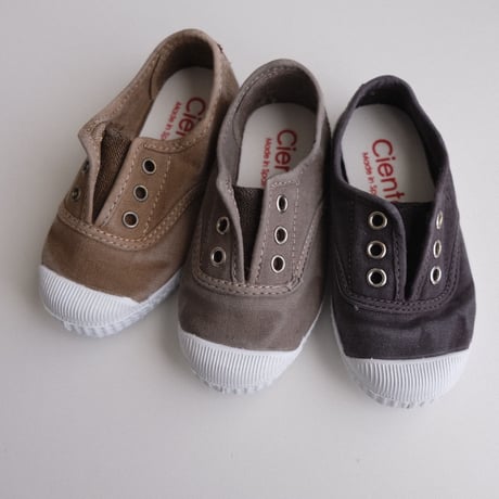 Cienta DECK SHOES beige/ムラ染め(21(12.5cm)22(13cm))