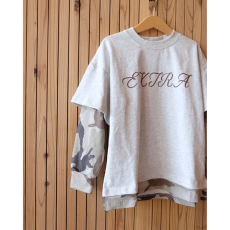 EXTRA-EXTRA EXTRA DOUBLE TEE - MARLE/CAMO(2-3Y,8-9Y)