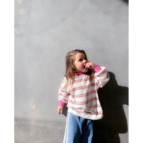 6yラスト1点 Twin Collective Brunswick Long Sleeve Ringer Tee -Pink Stripe