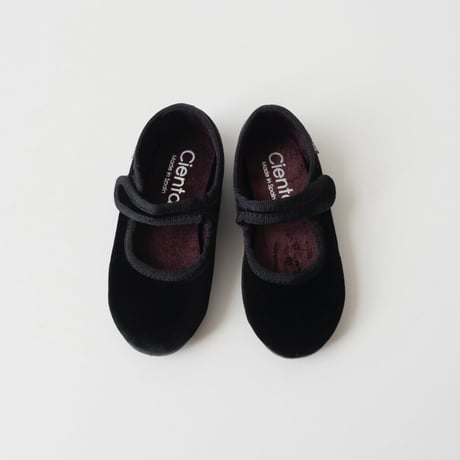 Cienta VELOUR VELCRO ONE STRAP BALLET SHOES black / velour 500(33(20.5cm))