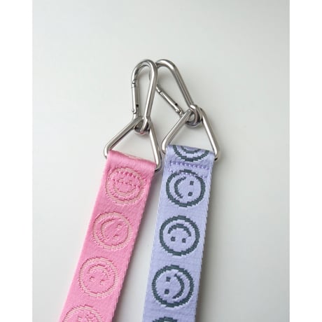 BAGGU Logo Keychain Pink Happy
