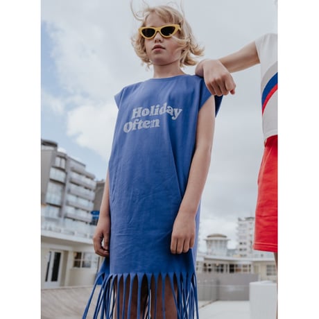 COS I SAID SO FRINGE DRESS ULTRAMARINE(104-110,116-122,128-134,140-146)
