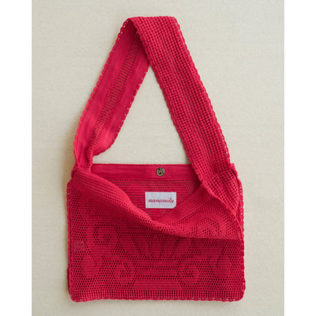 Nananita FOUNTAIN CROCHET BAG - RUBY