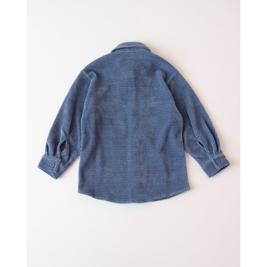 MAISON MANGOSTAN CHENILLE SHIRT BLUE(6Y,8Y,10Y)