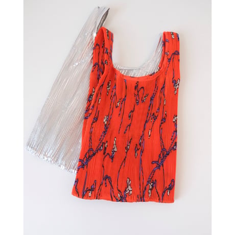 BAGGU Pleated Baggu Red Snapdragon
