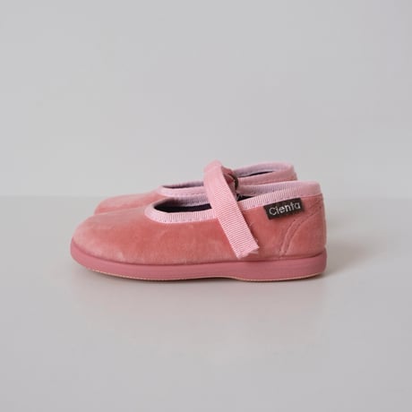Cienta VELOUR VELCRO ONE STRAP SHOES rosa / velour 400(20(12cm)21(12.5cm))