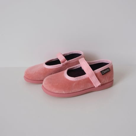 Cienta VELOUR VELCRO ONE STRAP SHOES rosa / velour 400(20(12cm)21(12.5cm))