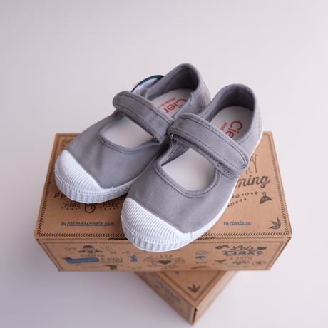 Cienta VELCRO ONE STRAP SHOES gris/dyed(21(12.5cm)22(13cm))