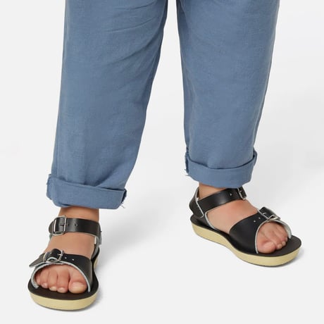 Salt-Water SANDALS SURFER Black(CH6(14cm)～YTH3(22cm))
