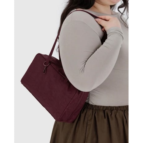 BAGGU Nylon Bowler Bag Mahogany