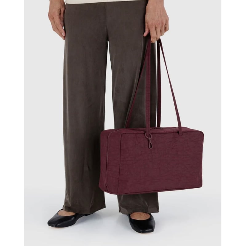 BAGGU Medium Nylon Bowler Bag Mahogany | UNO ba