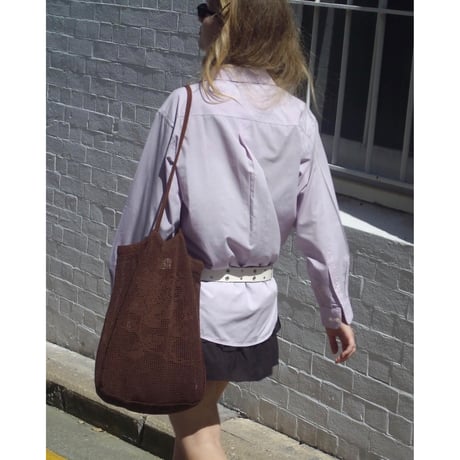 Nananita ROSE CROCHET BAG - WOOD