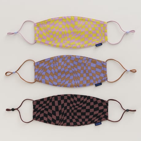 70%OFF BAGGU FABRIC MASK SET LOOP TRIPPY CHECKERS