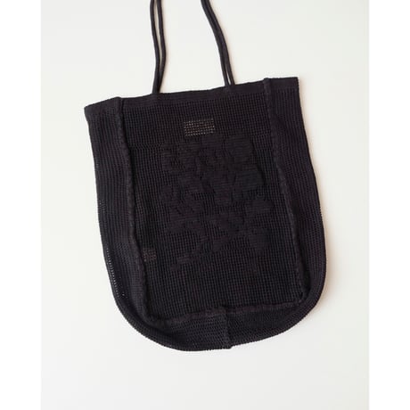 Nananita ROSE CROCHET BAG - BLACK