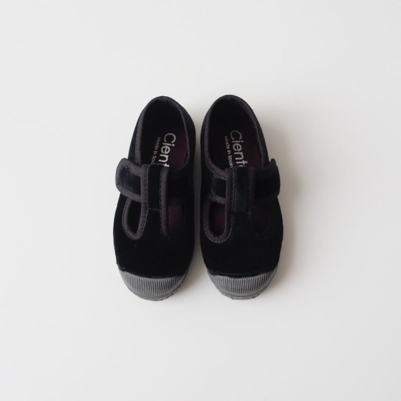 Cienta VELOUR T STRAP SHOES black / velour 977
