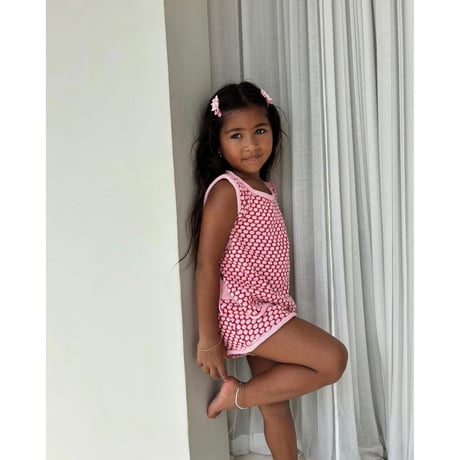 70%OFF Banks Basics INKA TIE VEST+BAMBA KNIT SHORT PINK + RED(S,M,L,XL)